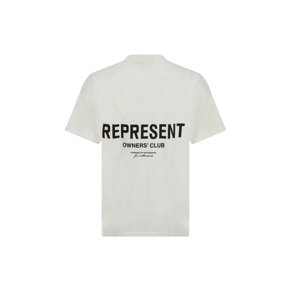 T-shirt en coton blanc Représente