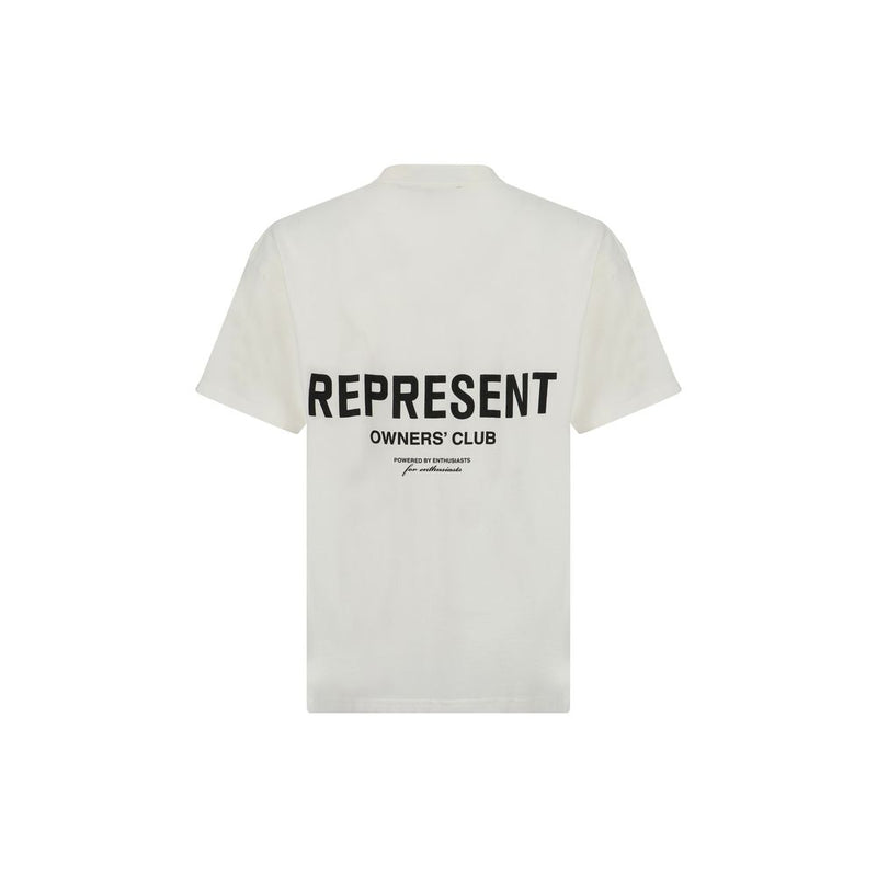 T-shirt en coton blanc Représente