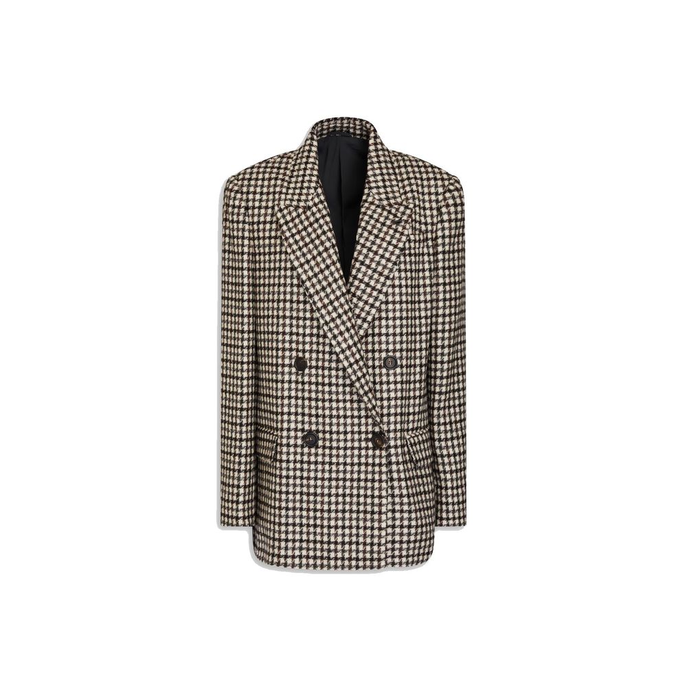 Brunello Cucinelli Blazer en cuir d'alpaga marron