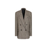 Brunello Cucinelli Blazer en cuir d'alpaga marron