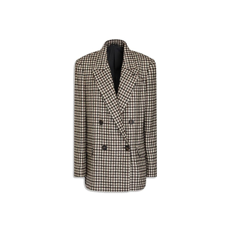 Brunello Cucinelli Blazer en cuir d'alpaga marron