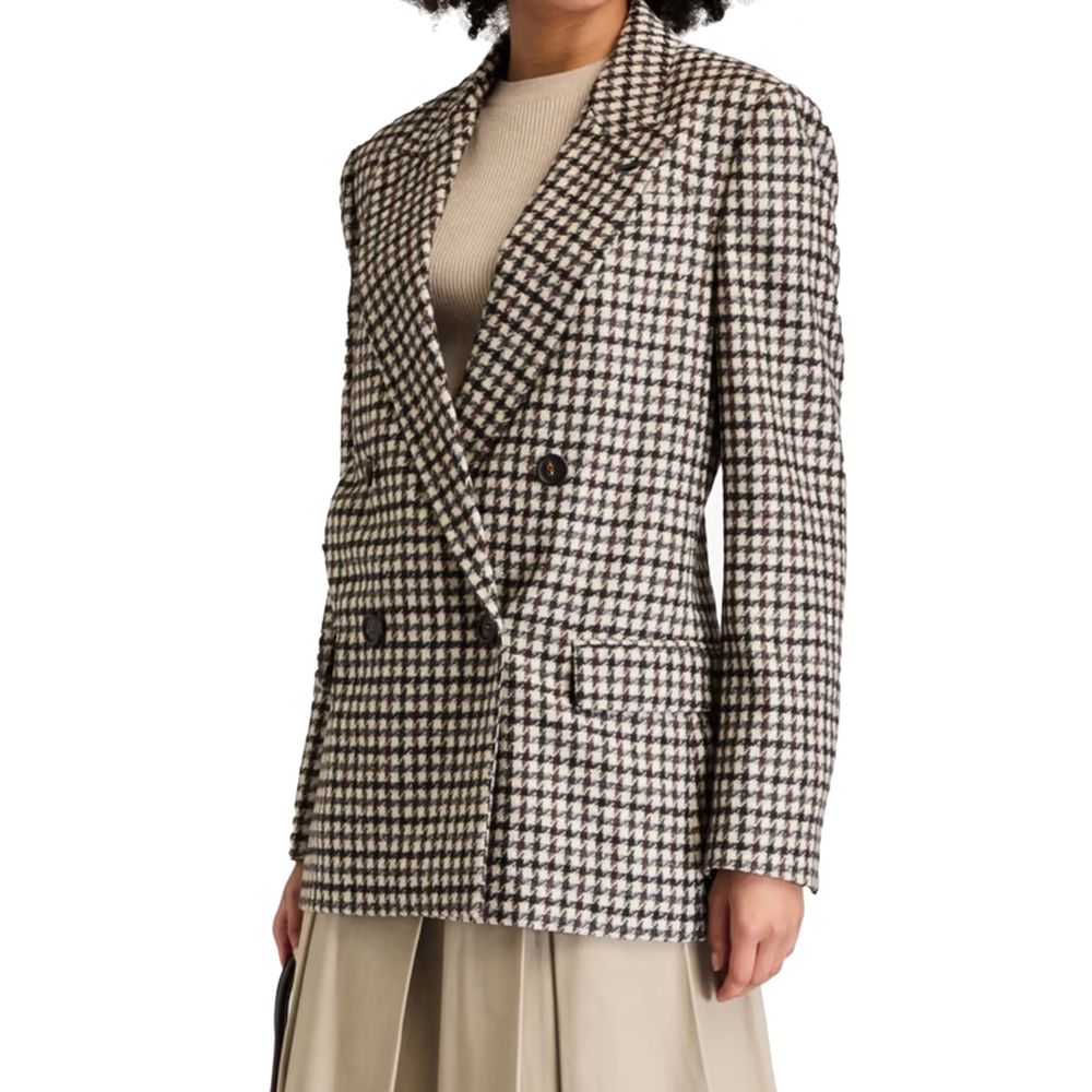 Brunello Cucinelli Blazer en cuir d'alpaga marron