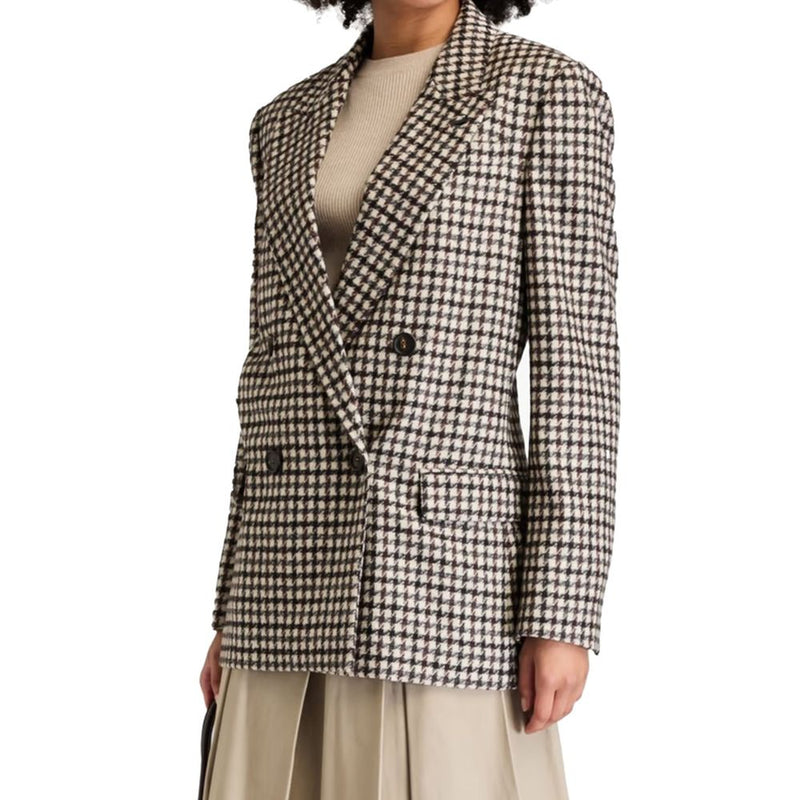 Brunello Cucinelli Blazer en cuir d'alpaga marron