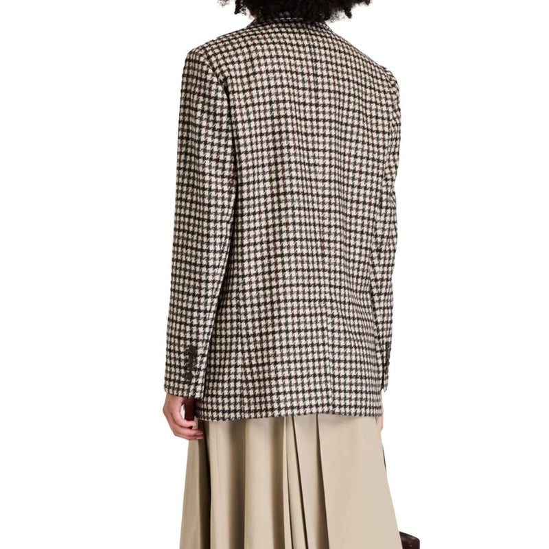 Brunello Cucinelli Blazer en cuir d'alpaga marron