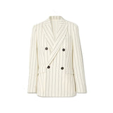 Blazer en laine blanc Brunello Cucinelli
