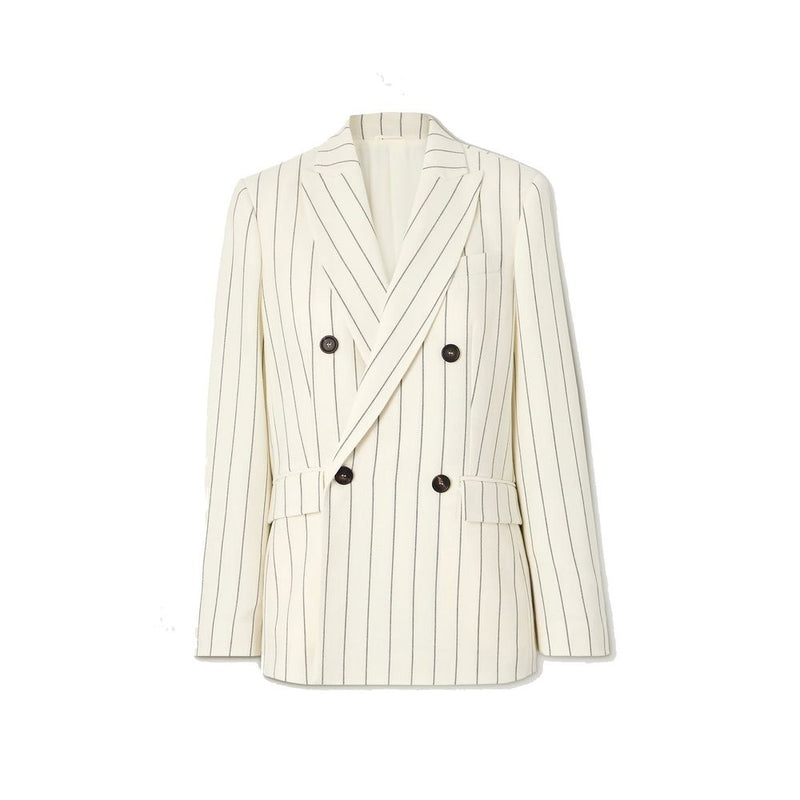Blazer en laine blanc Brunello Cucinelli