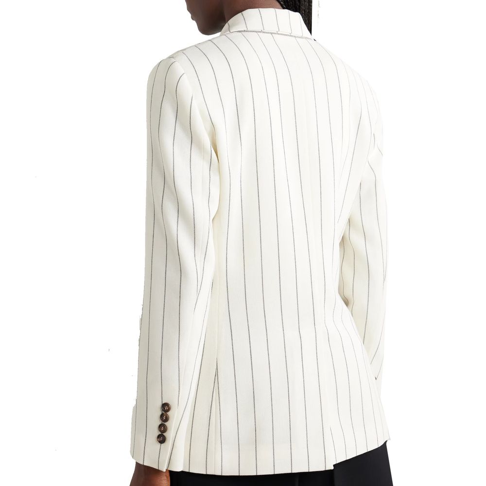 Blazer en laine blanc Brunello Cucinelli