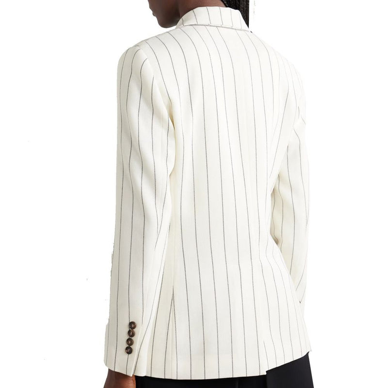 Blazer en laine blanc Brunello Cucinelli