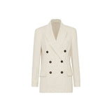 Brunello Cucinelli White Cotton Blazer