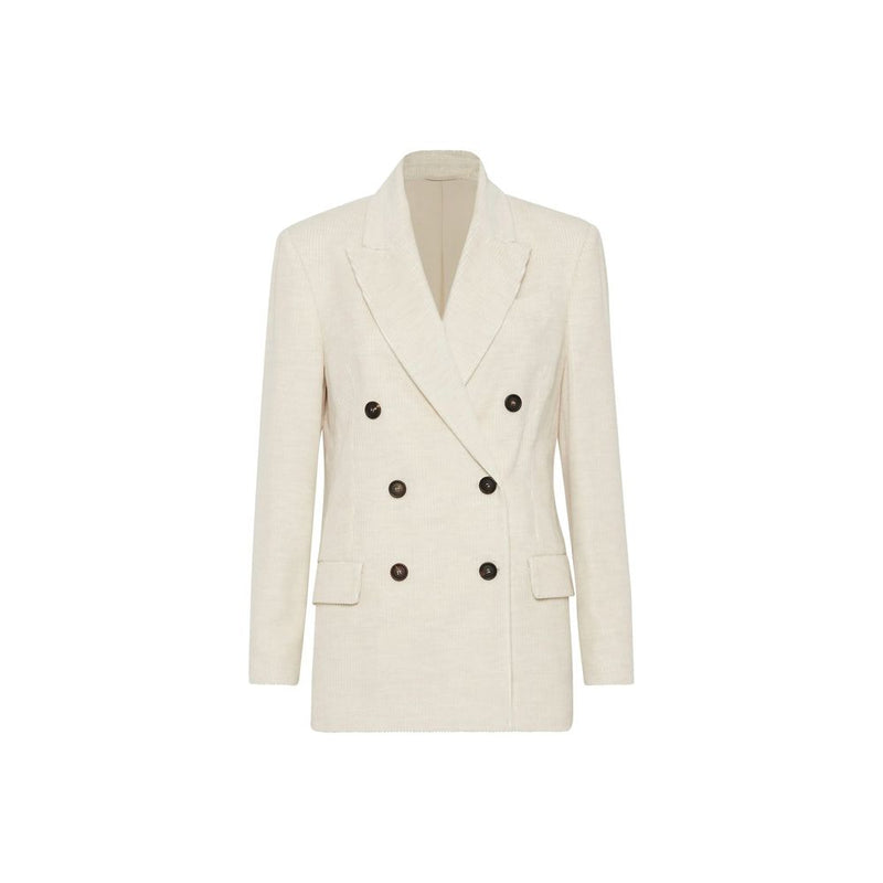 Blazer Brunello Cucinelli en coton blanc