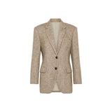 Brunello Cucinelli Blazer en cachemire beige