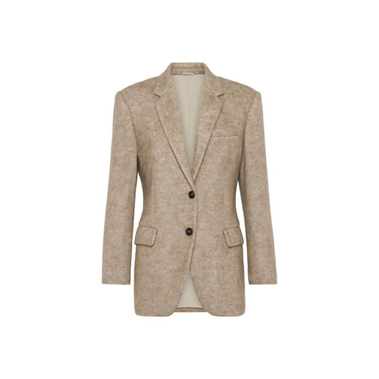 Brunello Cucinelli Blazer en cachemire beige