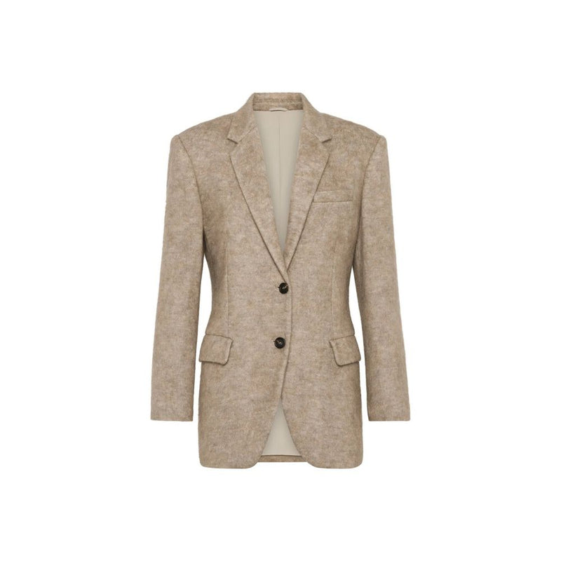 Brunello Cucinelli Blazer en cachemire beige