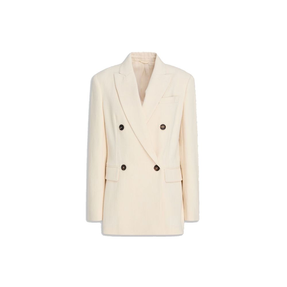 Blazer Brunello Cucinelli en coton blanc