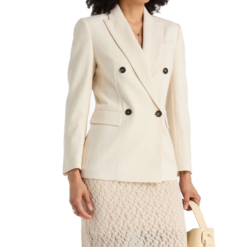 Blazer Brunello Cucinelli en coton blanc