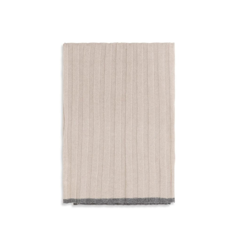 Écharpe en cachemire beige Brunello Cucinelli
