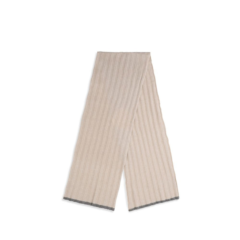 Écharpe en cachemire beige Brunello Cucinelli