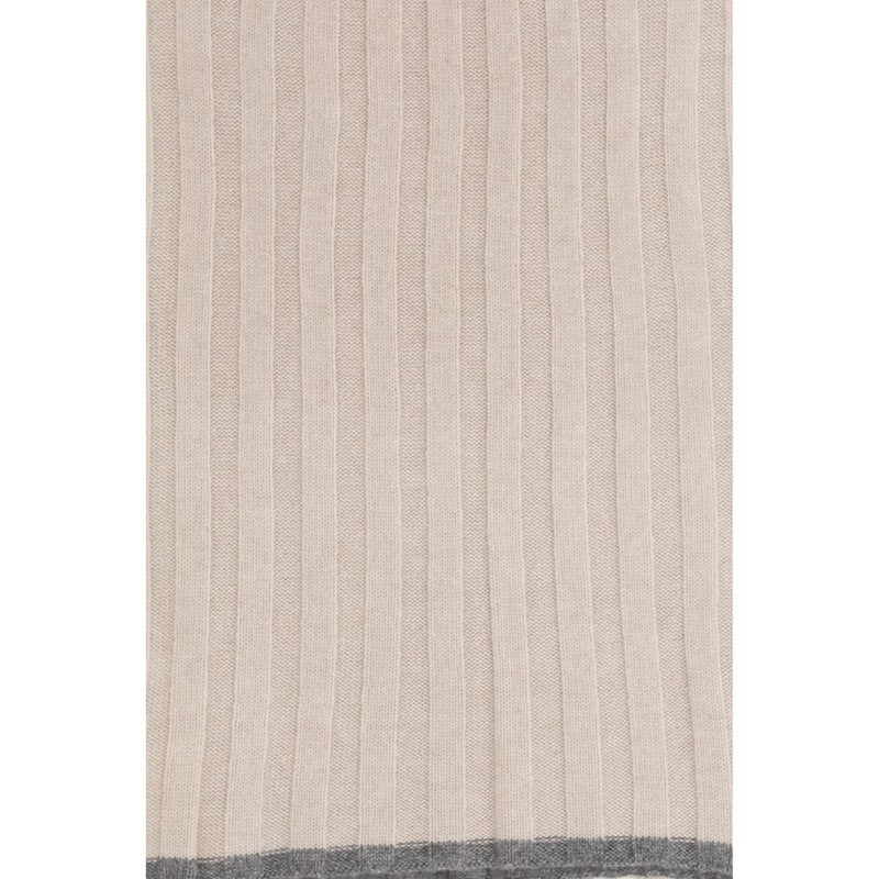 Écharpe en cachemire beige Brunello Cucinelli