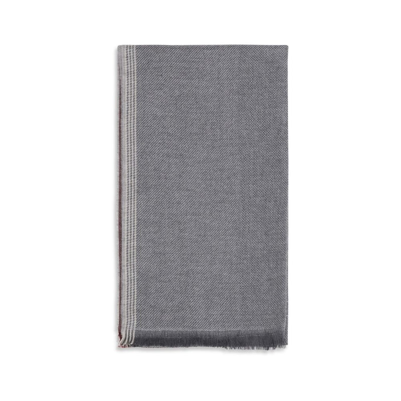 Écharpe en cachemire gris Brunello Cucinelli