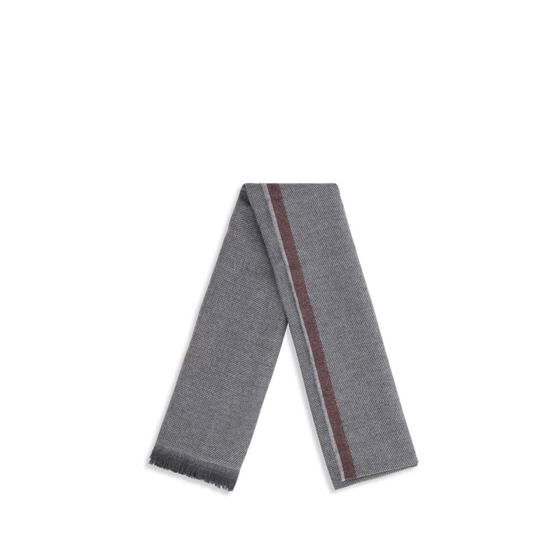 Écharpe en cachemire gris Brunello Cucinelli