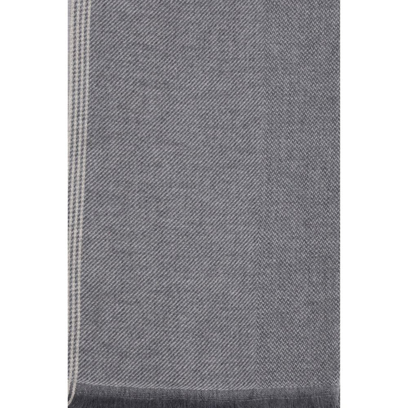 Écharpe en cachemire gris Brunello Cucinelli