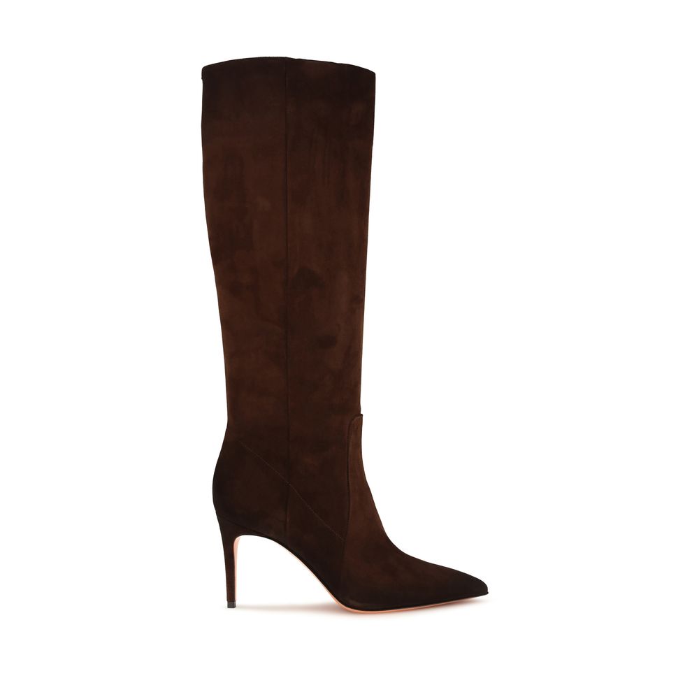 Bottes Santoni en cuir de veau marron Bos Taurus à talons hauts