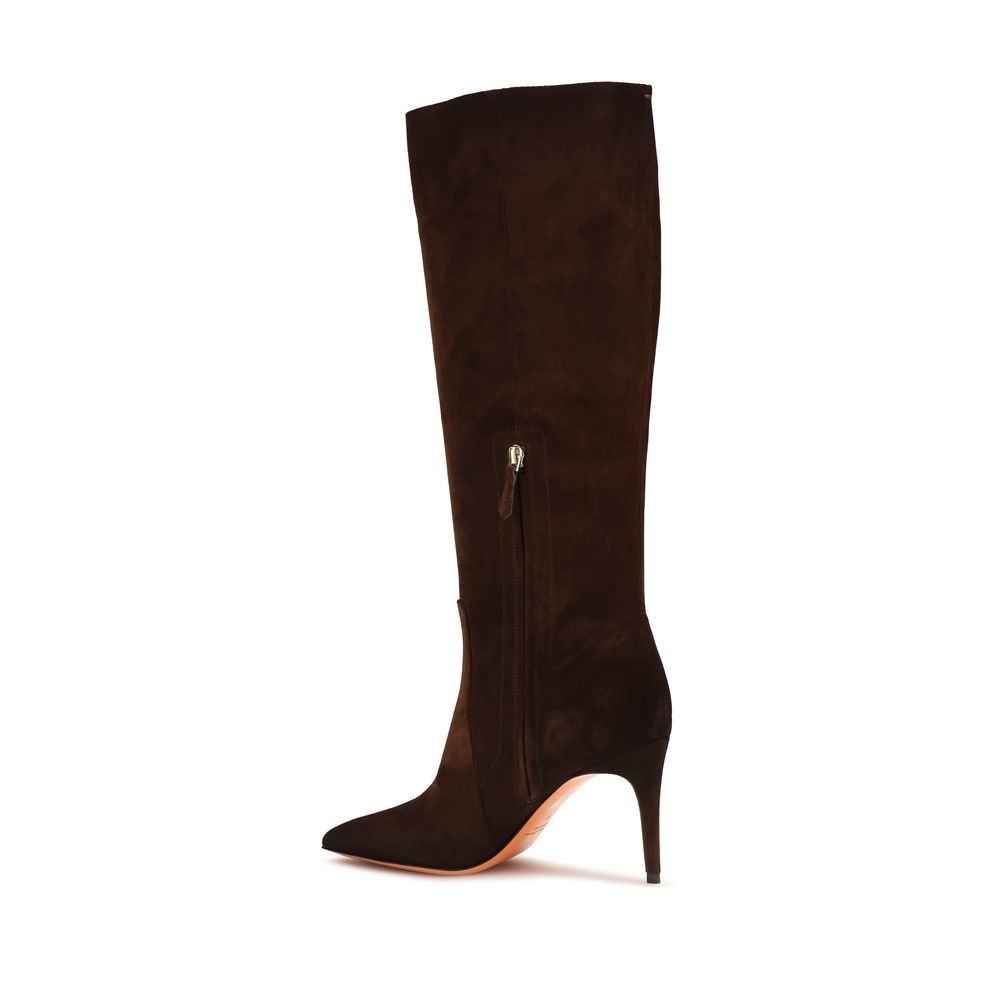 Bottes Santoni en cuir de veau marron Bos Taurus à talons hauts