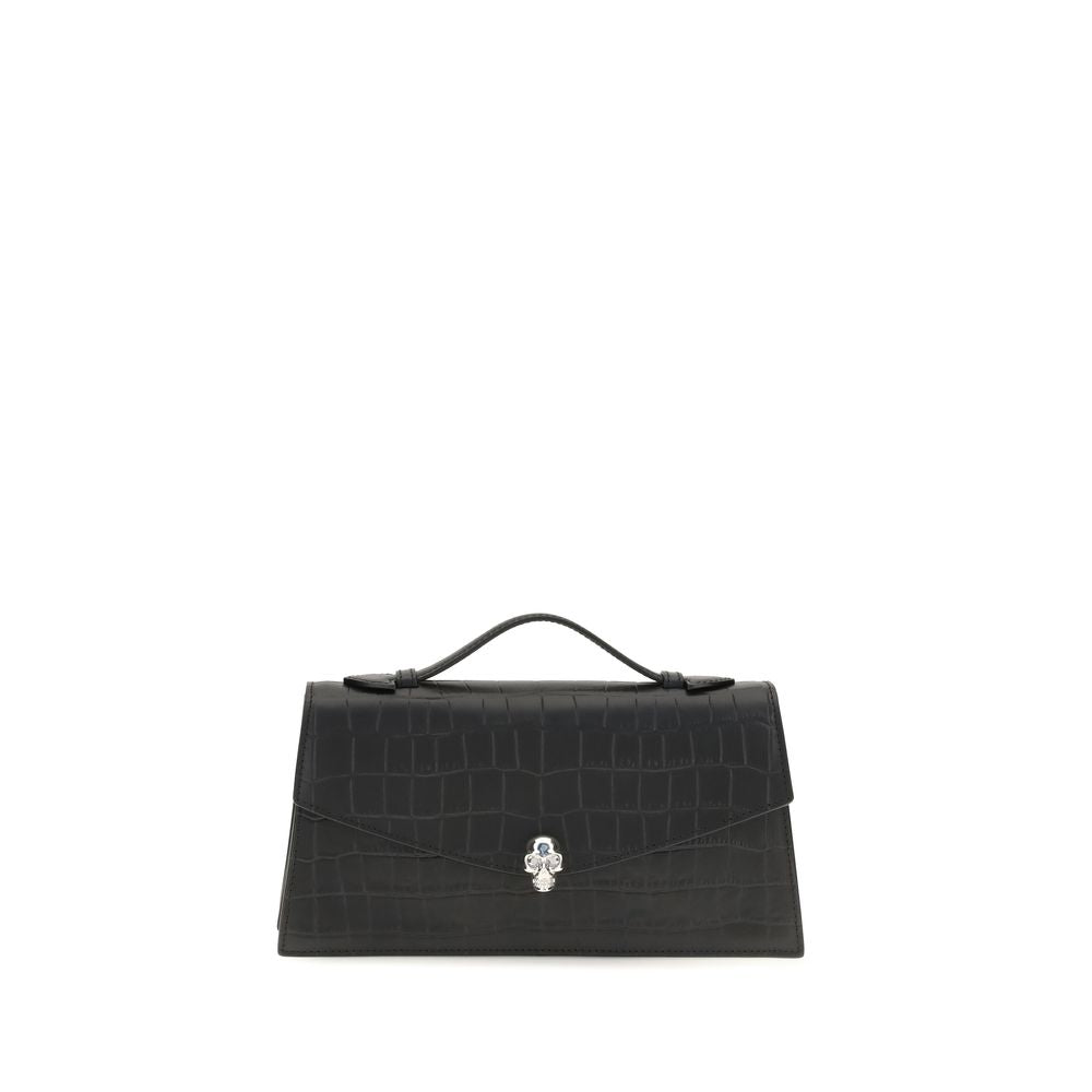 Sac à main Alexander McQueen en cuir de veau noir Bos Taurus