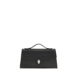 Sac à main Alexander McQueen en cuir de veau noir Bos Taurus