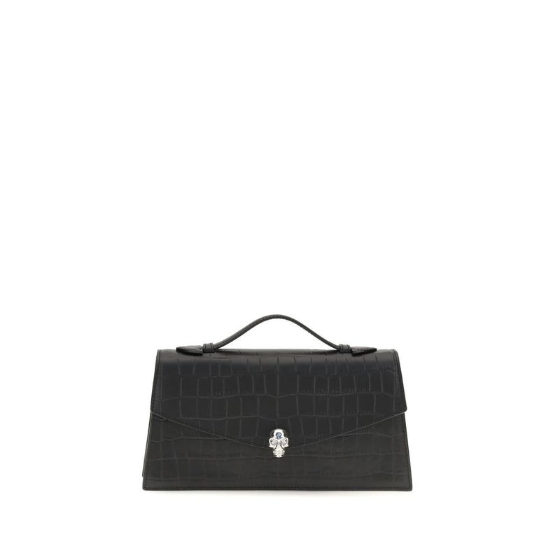 Sac à main Alexander McQueen en cuir de veau noir Bos Taurus