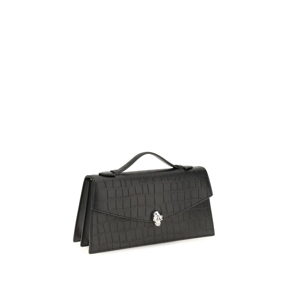 Sac à main Alexander McQueen en cuir de veau noir Bos Taurus
