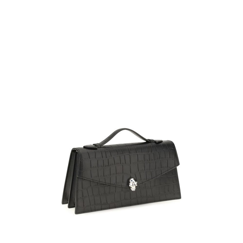 Sac à main Alexander McQueen en cuir de veau noir Bos Taurus