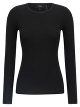 Cardigan en laine mérinos noire Theory