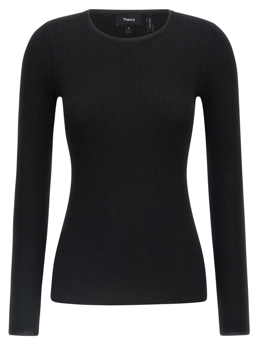 Cardigan en laine mérinos noire Theory