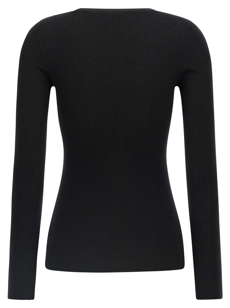 Theory Black Merino Wool Cardigan