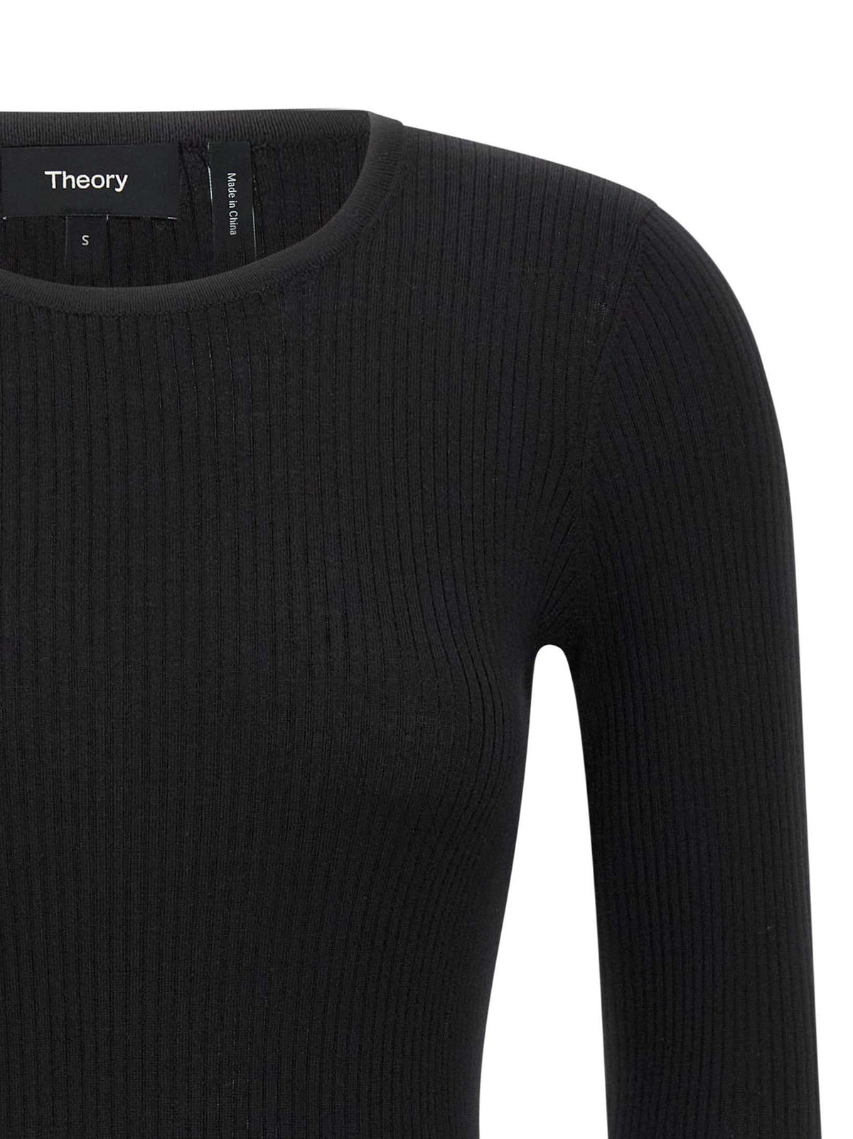 Cardigan en laine mérinos noire Theory