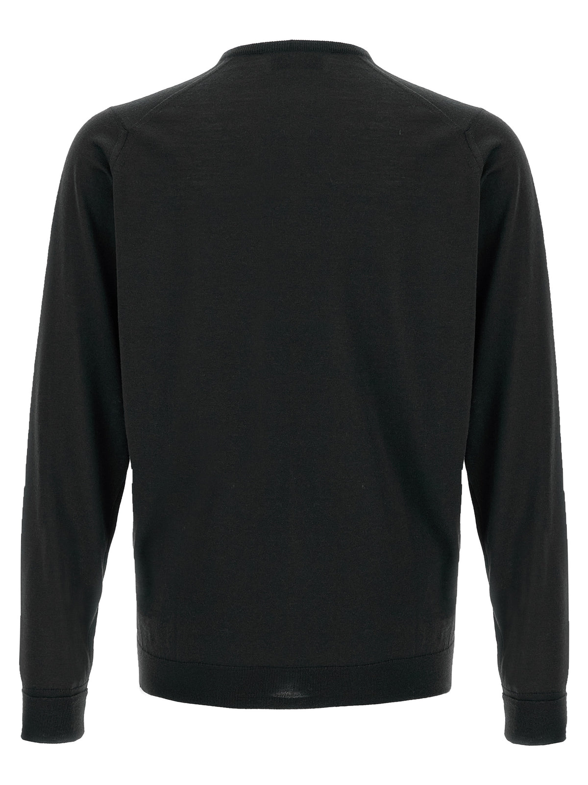 JOHN SMEDLEY Black Merino Wool Cardigan