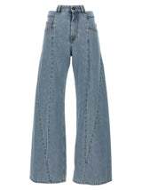Jean en denim de coton bleu Maison Margiela