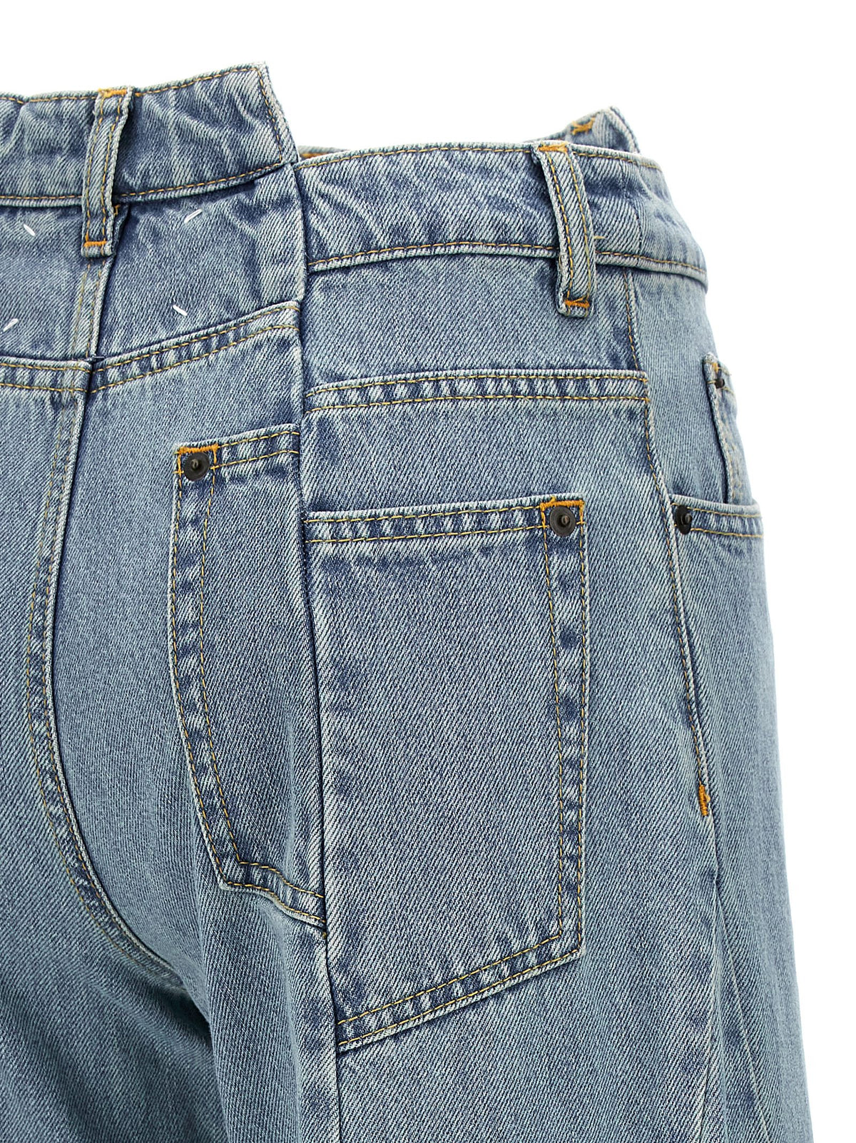 Jean en denim de coton bleu Maison Margiela