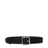 Burberry Black Leather Regular Belt - Vintage Effect for Women