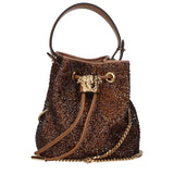 Sac à main en satin marron Versace