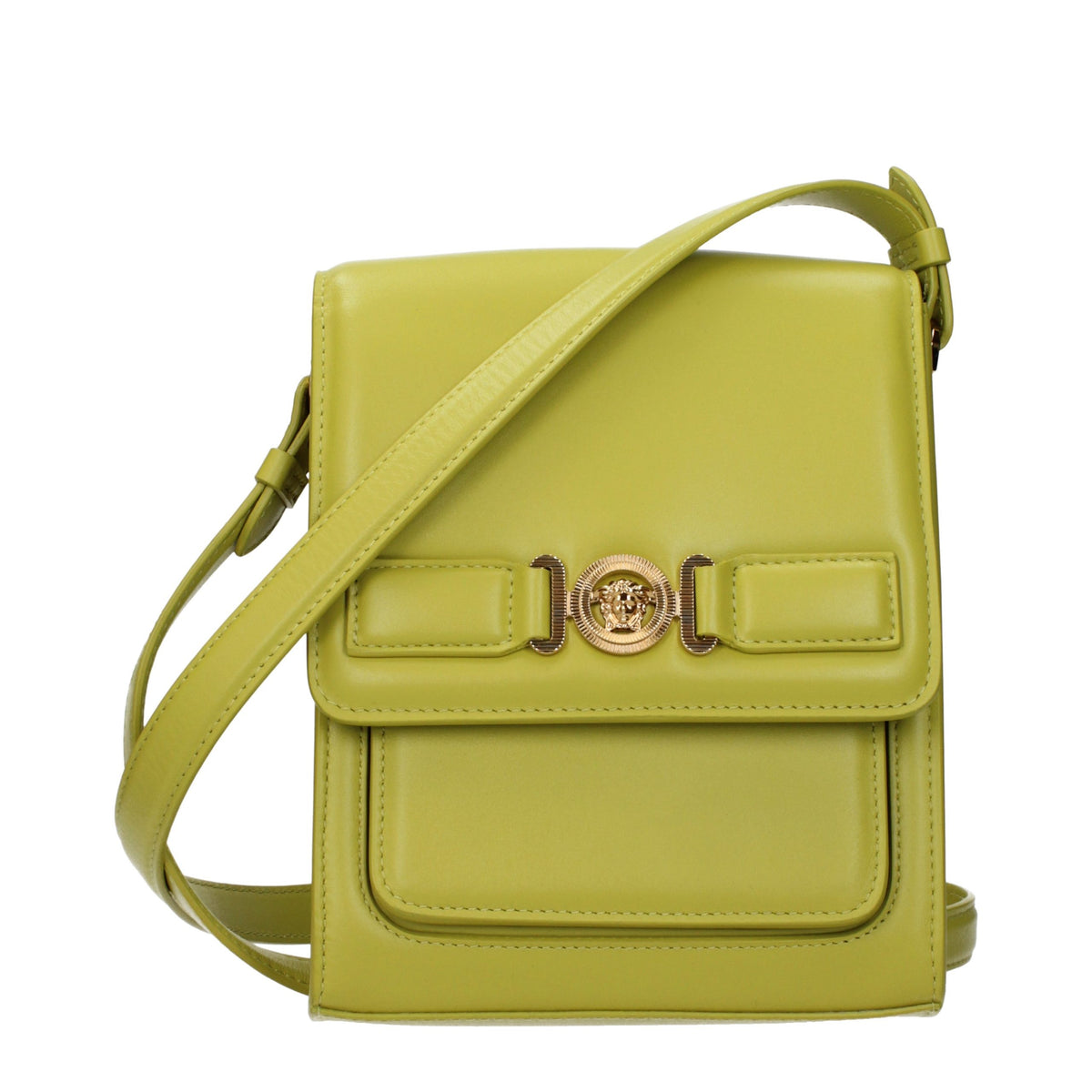 Sac bandoulière en cuir vert Versace
