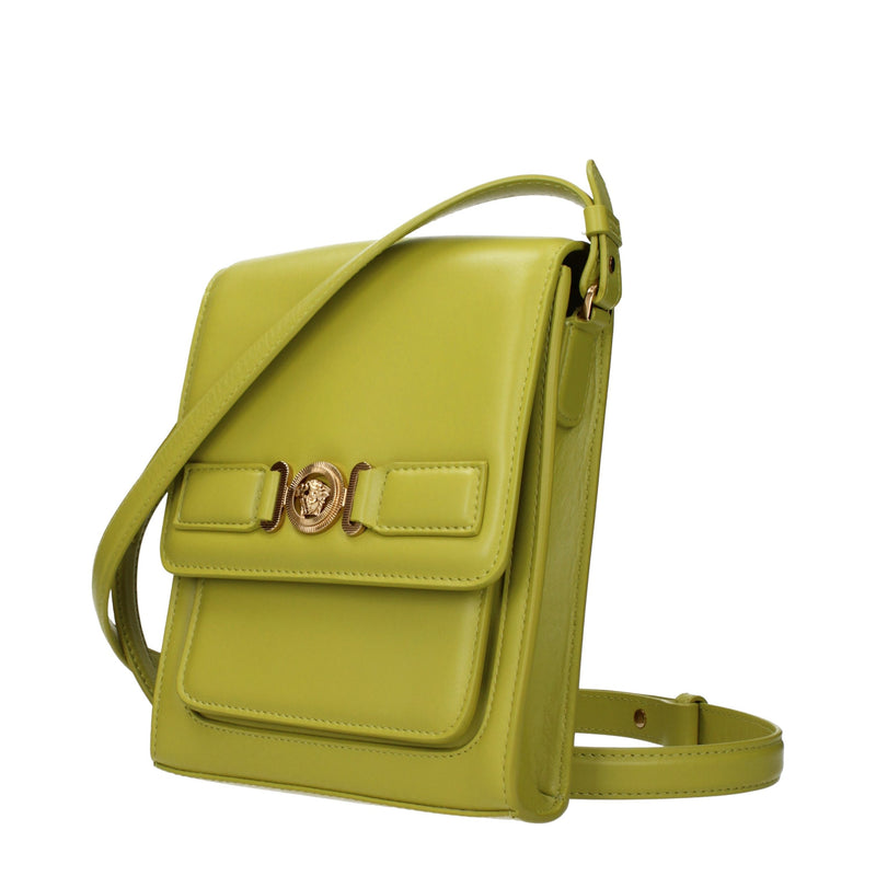 Sac bandoulière en cuir vert Versace