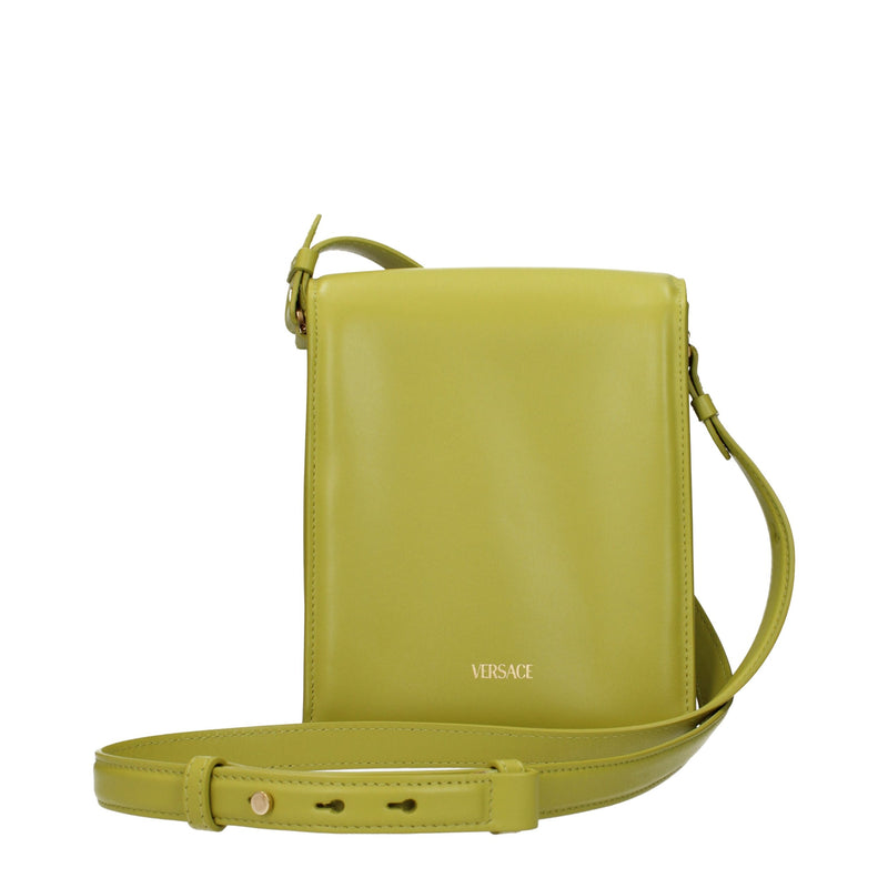 Sac bandoulière en cuir vert Versace