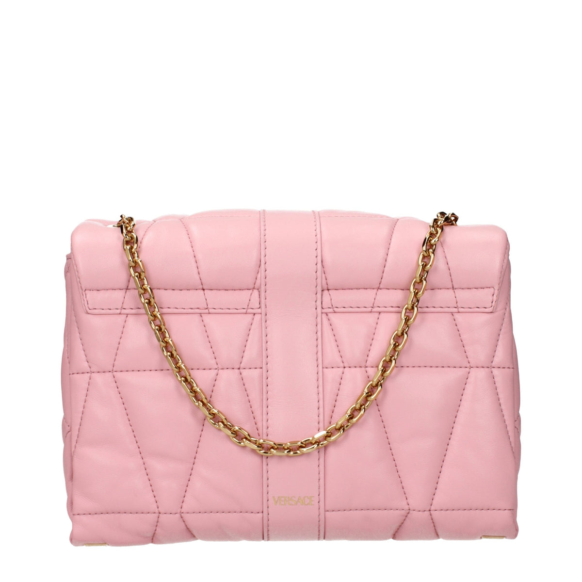 Versace Pink Leather Shoulder Bag
