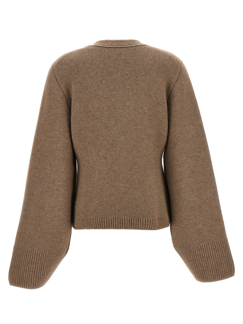Khaite Brown Cashmere Cardigan