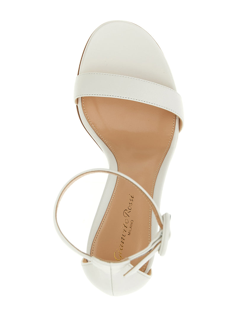 Sandales à talons aiguilles Gianvito Rossi en cuir nappa blanc / veau Bos Taurus
