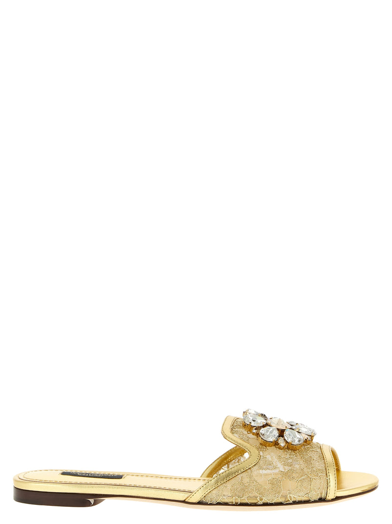 Tongs Dolce & Gabbana en polyamide doré