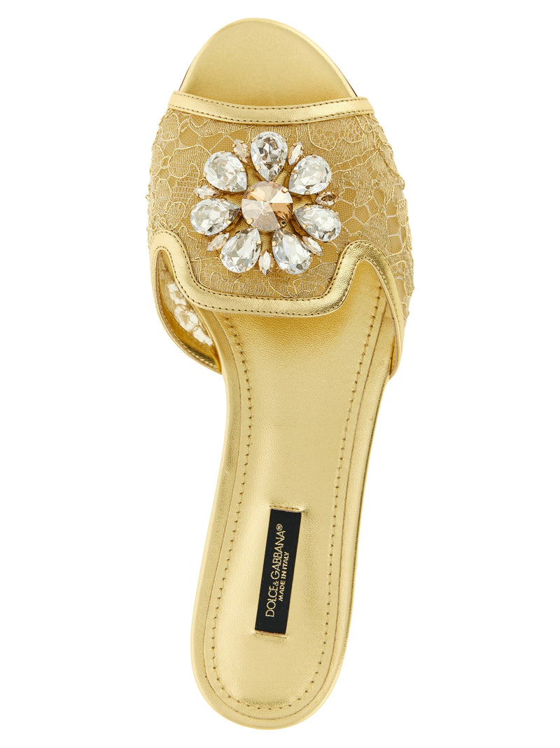 Tongs Dolce & Gabbana en polyamide doré