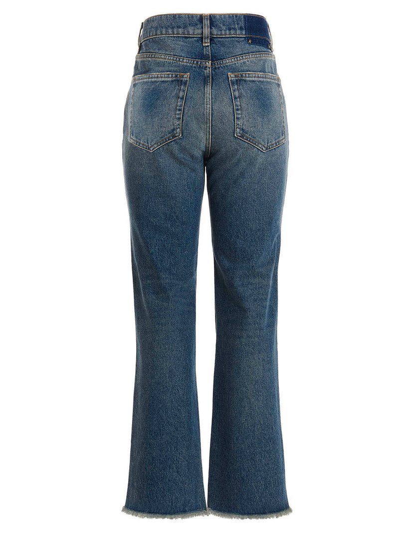 Golden Goose Blue Cotton Flared Jeans